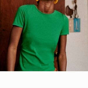Nwt! Sezane Dorothy T-shirt bright green